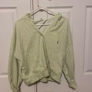 Light Green V-Neck Hoodie
